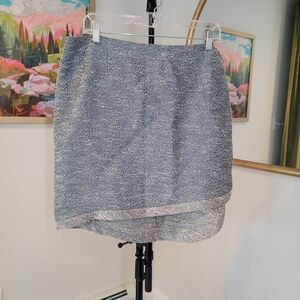NWT Elie Tahari Asymmetrical Blue and White Skirt Size 14